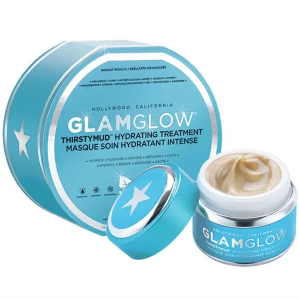 GlamGlow ThirstyMud Hydrating Treatment Factory Sealed with Box 1.7oz Jar Sealed